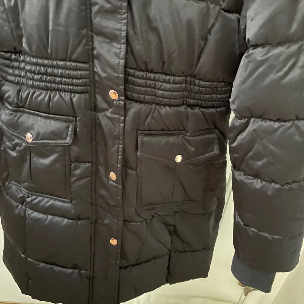 ThereAbouts Outerwear - Black Puffer Coat - Girls XL - NWT - Picture 3 of 12